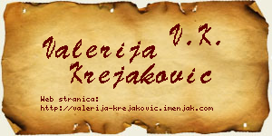 Valerija Krejaković vizit kartica